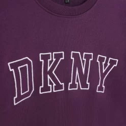 DKNY Sweat-shirt Coton Logo Brodé -Petit Monde Soldes D25E57 910 003