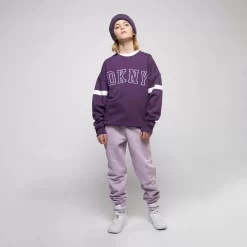 DKNY Sweat-shirt Coton Logo Brodé -Petit Monde Soldes D25E57 910 101