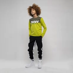 DKNY T-shirt à Découpe Et Logo -Petit Monde Soldes D25E69 610 101