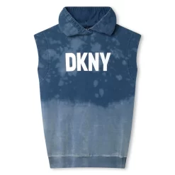 DKNY Robe Sans Manche à Capuche