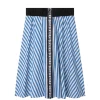 DKNY Jupe Rayée En Popeline Coton