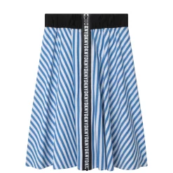 DKNY Jupe Rayée En Popeline Coton