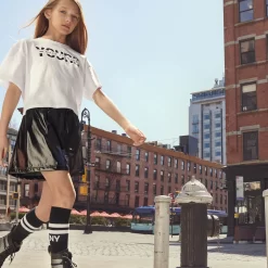 DKNY Jupe De Cérémonie Satinée -Petit Monde Soldes D33623 09B 101