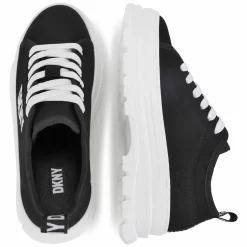 DKNY Baskets En Toile à Lacets -Petit Monde Soldes D39107 09B 007