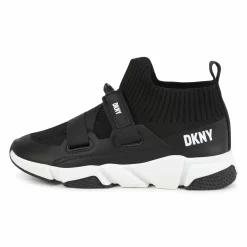 DKNY Baskets Chaussettes à Scratch -Petit Monde Soldes D59000 09B 006
