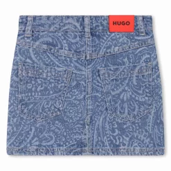 HUGO Jupe Courte En Denim -Petit Monde Soldes G13106 Z10 002