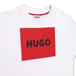 HUGO T-shirt Imprimé Logo Encadré -Petit Monde Soldes G25132 10P 003