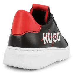 HUGO Baskets Lacées En Cuir 10 HUGO Baskets Lacées En Cuir -Petit Monde Soldes G29008 09B 003