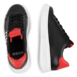 HUGO Baskets Lacées En Cuir 13 HUGO Baskets Lacées En Cuir -Petit Monde Soldes G29008 09B 007