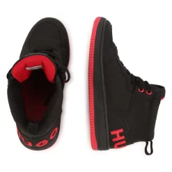 HUGO Baskets Montantes Lacées Toile -Petit Monde Soldes G29011 09B 007