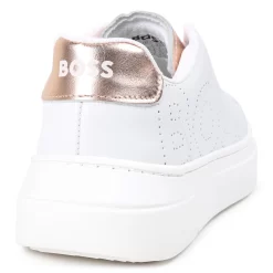 BOSS Baskets Lacées En Cuir -Petit Monde Soldes J19087 10P 003