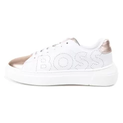 BOSS Baskets Lacées En Cuir -Petit Monde Soldes J19087 10P 006