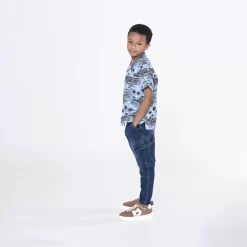 BOSS Chemise En Coton Imprimé -Petit Monde Soldes J25O38 77A 101