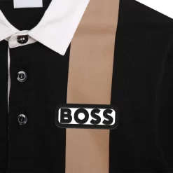 BOSS Polo à Manches Longues -Petit Monde Soldes J25O95 09B 003