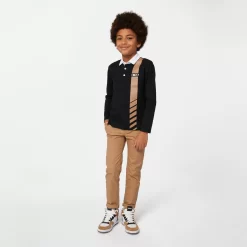 BOSS Polo à Manches Longues -Petit Monde Soldes J25O95 09B 101