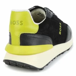 BOSS Baskets à Lacets En Cuir -Petit Monde Soldes J29352 09B 003