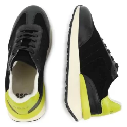 BOSS Baskets à Lacets En Cuir -Petit Monde Soldes J29352 09B 007