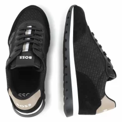 BOSS Baskets à Lacets Avec Cuir -Petit Monde Soldes J29360 09B 007