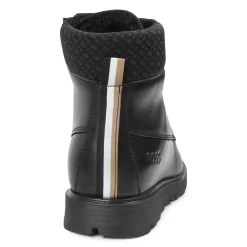 BOSS Bottines En Cuir Zip Et Lacets -Petit Monde Soldes J29364 09B 003