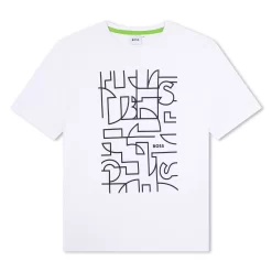 BOSS T-shirt En Coton Imprimé Placé