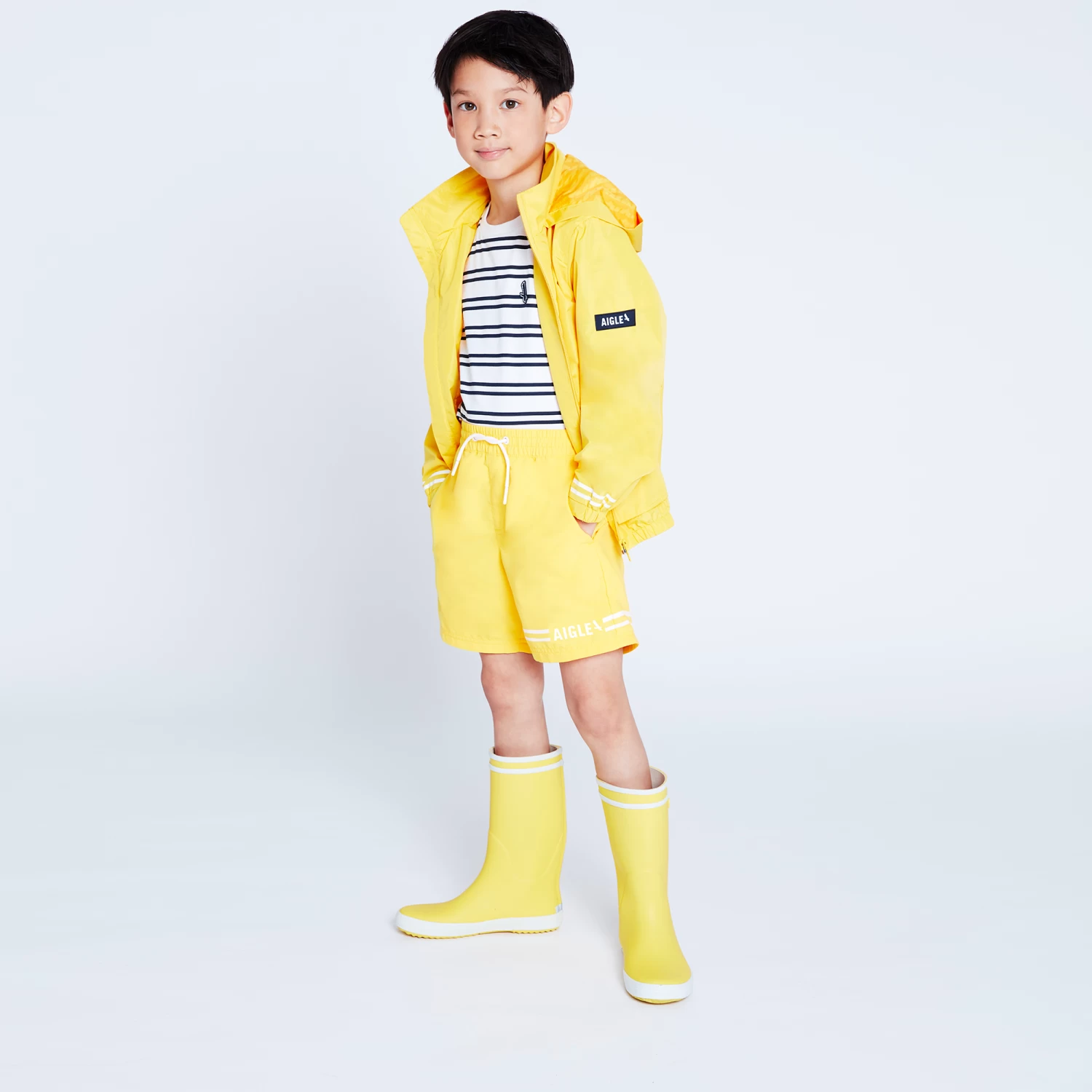 AIGLE Short De Bain Rayures Et Logo 3 AIGLE Short De Bain Rayures Et Logo – Image 3