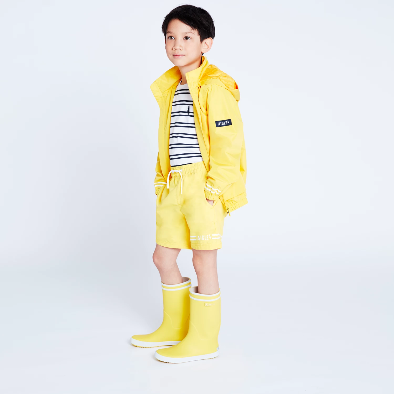 AIGLE Short De Bain Rayures Et Logo 5 AIGLE Short De Bain Rayures Et Logo – Image 5