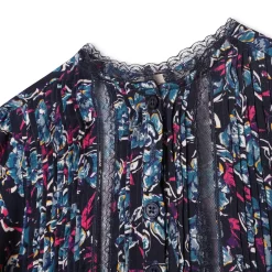 ZADIG & VOLTAIRE Robe Imprimée Plastron Plissé -Petit Monde Soldes X12202 84E 003