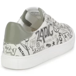 ZADIG & VOLTAIRE Baskets Lacées En Cuir Imprimé -Petit Monde Soldes X29023 140 003