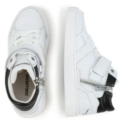 ZADIG & VOLTAIRE Baskets En Cuir à Scratchs -Petit Monde Soldes X59000 10P 007