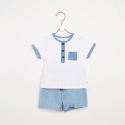 CARREMENT BEAU Short En Jean Léger à Cordon -Petit Monde Soldes Y04151 Z10 101