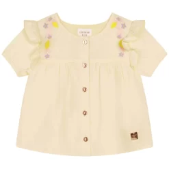 CARREMENT BEAU Blouse Brodée Avec Volants