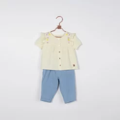 CARREMENT BEAU Blouse Brodée Avec Volants -Petit Monde Soldes Y05225 531 101
