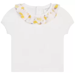CARREMENT BEAU T-shirt En Coton Col Volanté
