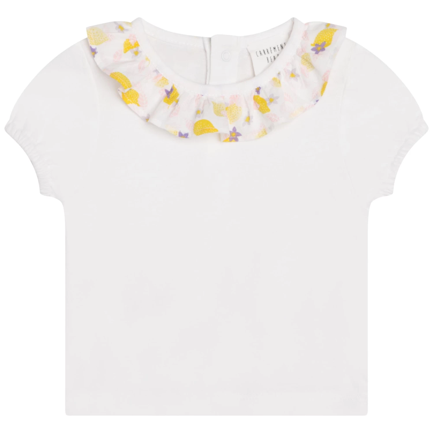 CARREMENT BEAU T-shirt En Coton Col Volanté 1 CARREMENT BEAU T-shirt En Coton Col Volanté