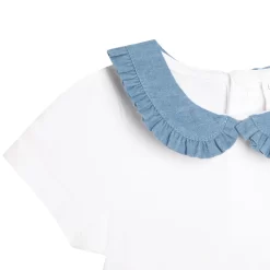 CARREMENT BEAU T-shirt Coton à Col Claudine 6 CARREMENT BEAU T-shirt Coton à Col Claudine -Petit Monde Soldes Y05259 N48 003