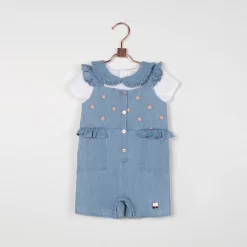 CARREMENT BEAU T-shirt Coton à Col Claudine 7 CARREMENT BEAU T-shirt Coton à Col Claudine -Petit Monde Soldes Y05259 N48 101