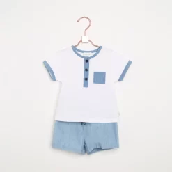 CARREMENT BEAU T-shirt Bimatière Avec Poche -Petit Monde Soldes Y05260 N48 101