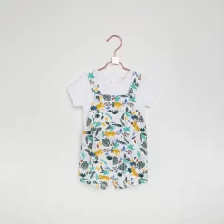 CARREMENT BEAU T-shirt Et Salopette En Coton -Petit Monde Soldes Y08069 10P 101