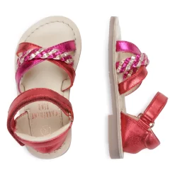 CARREMENT BEAU Sandales à Scratch En Cuir -Petit Monde Soldes Y09051 402 006