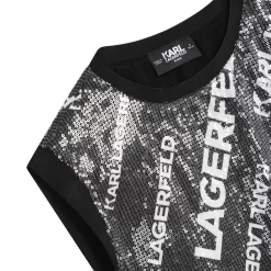 KARL LAGERFELD KIDS Robe Droite à Sequins -Petit Monde Soldes Z12242 M41 003