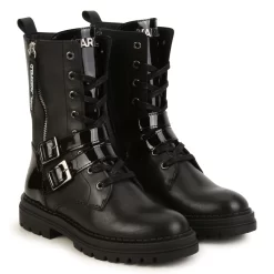 KARL LAGERFELD KIDS Bottines Zippées En Cuir