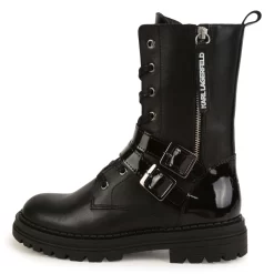 KARL LAGERFELD KIDS Bottines Zippées En Cuir 11 KARL LAGERFELD KIDS Bottines Zippées En Cuir -Petit Monde Soldes Z19112 09B 006