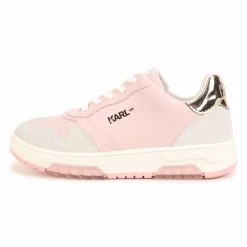 KARL LAGERFELD KIDS Baskets En Cuir à Lacets -Petit Monde Soldes Z19120 475 006