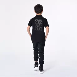 KARL LAGERFELD KIDS Polo à Manches Courtes -Petit Monde Soldes Z25421 09B 101