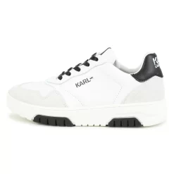 KARL LAGERFELD KIDS Baskets En Cuir à Lacets -Petit Monde Soldes Z29071 10P 006