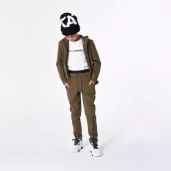 KARL LAGERFELD KIDS Baskets En Cuir à Lacets -Petit Monde Soldes Z29071 10P 105